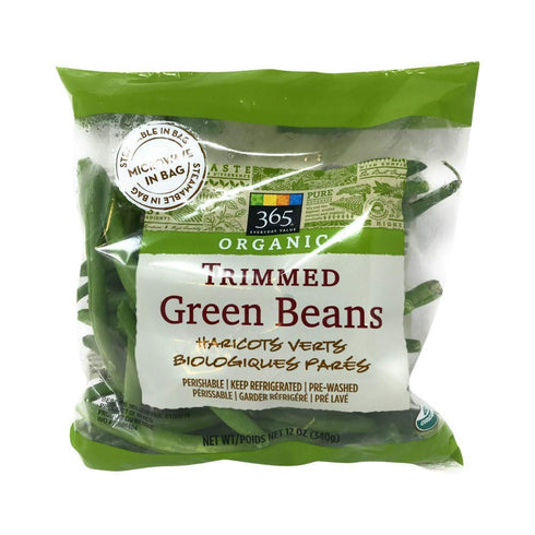365 by Whole Foods Market , Organic Trimmed Green Beans, 12 Ounce