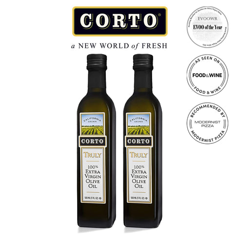 100% 500ml Corto TRULY | Extra Virgin Olive Oil | Floral Notes | Cold Extracted in State-of-the-Art Mill | Straight