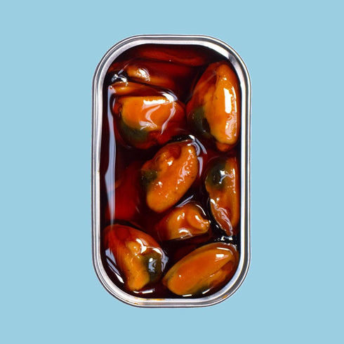 Ati Manel Omega-3 3 110g Spanish Mussels Canned in Pickled Sauce | B Vitamins, | Tinned Seafood by | x Can