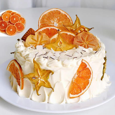 JUNNFEIA (6oz, Dried Blood Orange Slices All Natural Dehydrated Citrus No Additives No Sugar Added Garnish Dried Blood