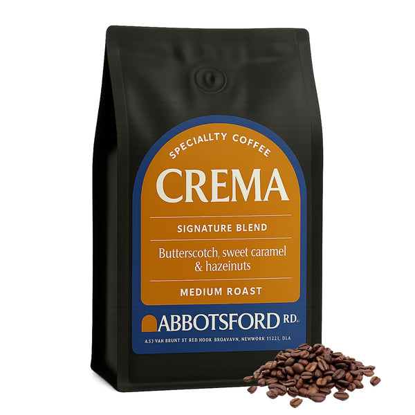 Crema Coffee Whole Bean, Medium Roast Coffee Beans, Signature Blend with Butterscotch,