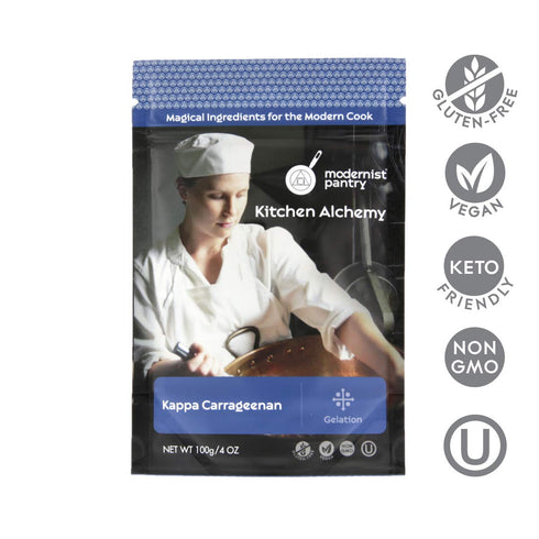 Pure Refined Kappa Carrageenan, Non-GMO Vegan OU Kosher Certified, 100g/4oz, Recommended for Vegan Cheese