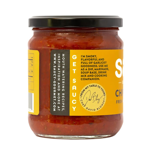 Pack 2 Saucy Gourmet Chipotle Salsa - Chef-Crafted Smoky Mexican Dip with Roasted Garlic & Fresh Ingredients - No Water