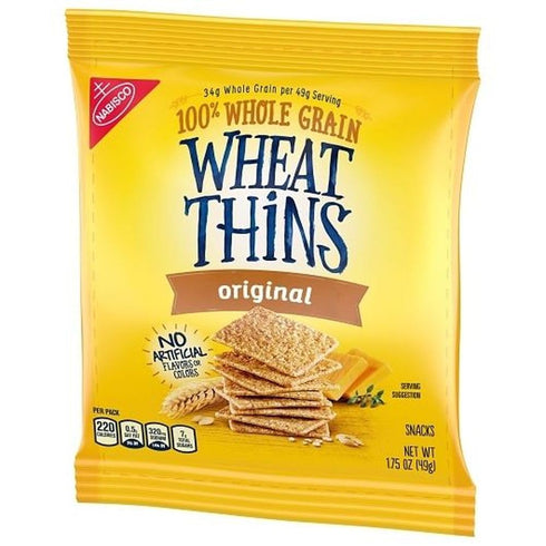 NABISCO 1.75 oz. 72 Wheat Thins Cracker - bag, per case