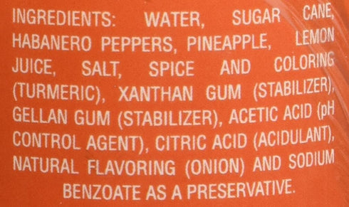 El Yucateco Grilled Pineapple and Habanero Sauce, 4 oz, Gluten Free, Sugar Free, 6 Pack