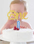 Gold Paw One Cake Topper - Golden Glitter Cardstock 1st Birthday Cake Smash Party Decoration for Baby