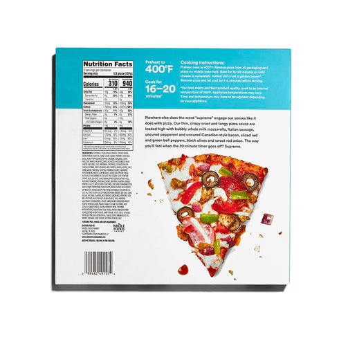 365 by Whole Foods Market 14.5 OZ Supreme Thin Crust Pizza