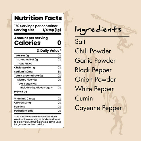 Paleo Powder All Purpose Seasoning, Original Flavor, Certified Keto, Gluten Free
