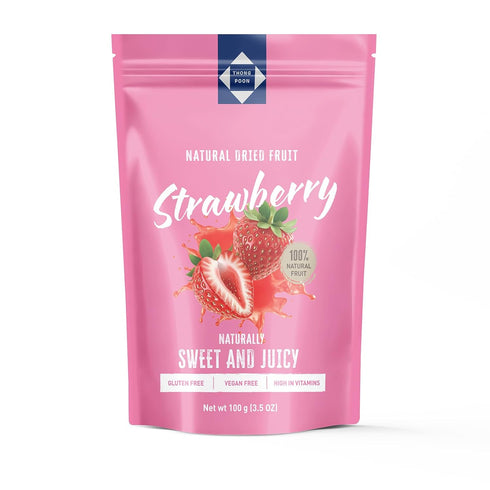 Natural Dried Strawberry Premium Quality, Soft & Chewy, Naturally Sweet & Sour,