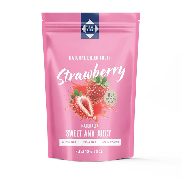 Natural Dried Strawberry Premium Quality, Soft & Chewy, Naturally Sweet & Sour,