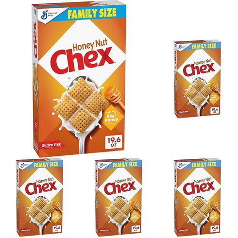 Honey Nut Chex Cereal, Gluten Free Breakfast Cereal, Made with Whole Grain,