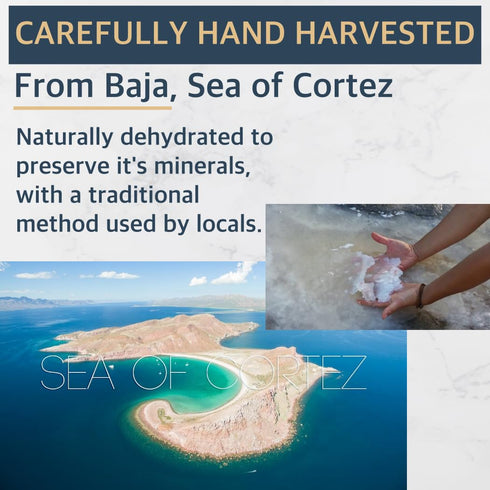 8 oz 72+ 30% All Goods Products Mineral Coarse Grain Sea Salt, Natural Salt from Mexico, Unrefined, Hand-Harvested