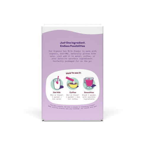 10ct Packaging. JOI Organic Oat Milk Powder, Unsweetened Carton - Instant, Single Ingredient, Dairy Free, Plant Based