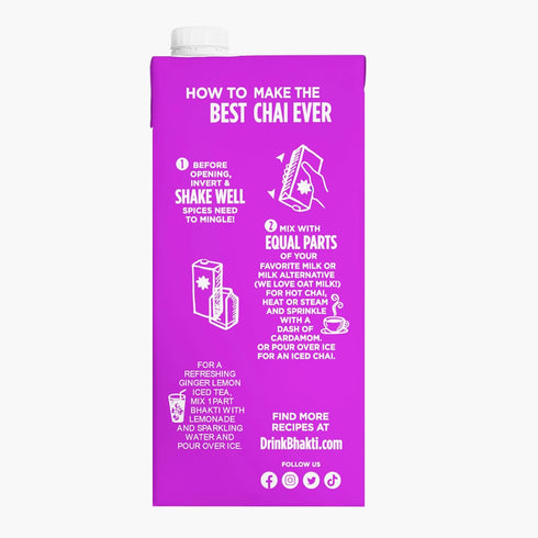 (Pack 3) (24 Bhakti Chai Tea Concentrate | Unsweetened Sugar-Free Tea, Organic Fresh Ginger, Black Tea, Spiced