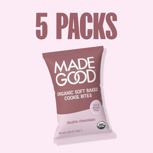 0.85oz MadeGood Double Chocolate Soft-Baked Cookies, Each, Organic Snacks