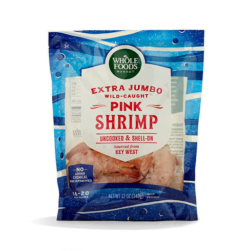 WHOLE FOODS MARKET Wild-Caught Key West Pink Shrimp 16-20 Count, 12 OZ