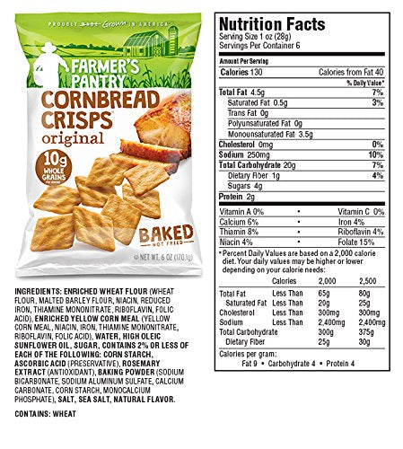 6 oz, 12 Count Cornbread Crisps, Original Style