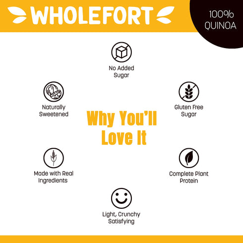 (26 oz) Wholefort Nuts 'n Seeds Puffed Quinoa Granola Cereal, No Added Sugar, Gluten Free, Vegan, Light Crunch