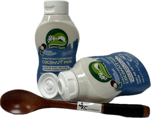 KC Commerce Nature's Charm Sweetened Condensed Coconut Milk, NEW Squeeze Bottle , Dairy and