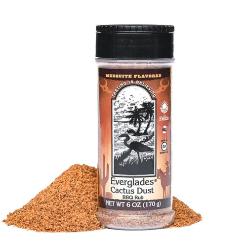 Everglades Cactus Dust BBQ Rub Seasoning, Mesquite Flavor for Ribs, Steaks, Chicken, Pork & Seafood - 6 oz