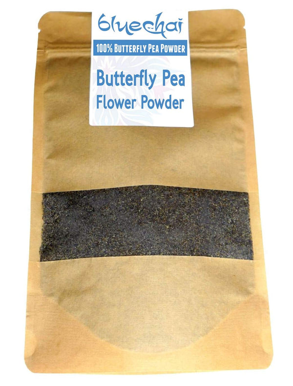 Bluechai Butterfly Pea Flower Powder, 100% Blue Matcha, Natural Blue Food Coloring for Beverages and Cakes