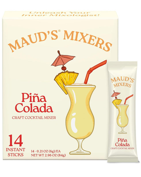 Maud's Mixers Pina Colada Cocktail Mix, 14 ct, Mocktail Non-Alcoholic Drinks -