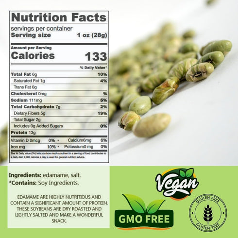 1 SweetGourmet Lightly Salted Dry Roasted Imported Edamame Green Soybeans | Pound