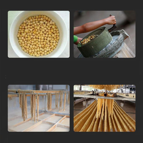 QLMLWR Sticks,238g/8.39oz,2 Pack,Asian Tofu SkinYubaDried Bean Curd Sticks, Dried Bean Curd Stick,Handmade Soy Tofu