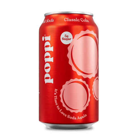 KD Chocolates 12 oz 4 Popi Classic Cola Prebiotic Soda - fl Can