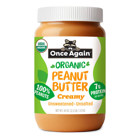 Once Again Organic Creamy Peanut Butter No Sugar Added - Large 2.5