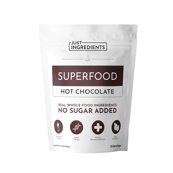 Superfood Hot Chocolate | 25 Servings | With Grass-fed Collagen, Organic Cacao,