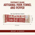 8 Oz Foustman's Salami Fennel and Pepper Pork Artisanal, Nitrate-Free, Naturally Cured, Gluten-Free, Dairy-Free, Sticks