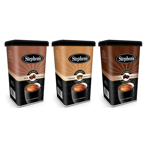 STEPHEN'S Gourmet Hot Cocoa Trio, Peanut Butter Cup, Milk Chocolate & Dark Chocolate,