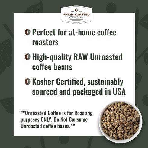 Gourmet Coffee Roasting Kit - Unroasted Adventurer, Kosher Certified