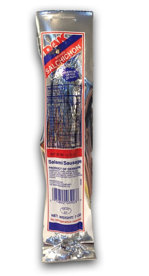DAK Smoked Salami Sausage, Salchichon (Pack of 6)