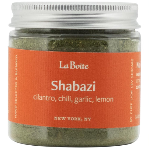 La Boite - SHABAZI, Spice Blend with cilantro, chili, garlic, lemon - Great for seasoning and marinating dishes, dips, sauces, vegetables, grilling - 1.5 oz.