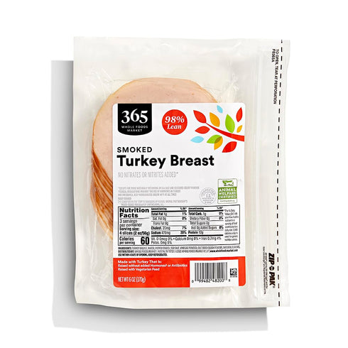 365 by Whole Foods Market , Smoked Turkey, Sliced, 6 oz