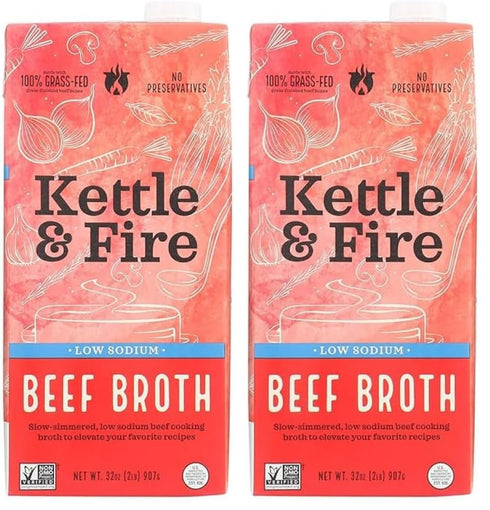Kettle And Fire Broth Beef Cookng Ls 32 OZ (Pack of 2)