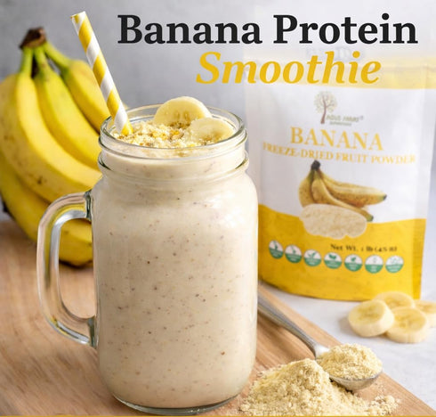 1 LB Indus Farms Freeze Dried Banana Fruit Powder | Wholesome Flavor for Smoothies, Baking, Cereals, Frostings, Energy