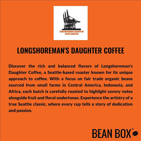 12 Organic Honduras Decaf - Roasted by Longshoreman's Daughter Coffee - Whole Bean Coffee - Ounce Bag