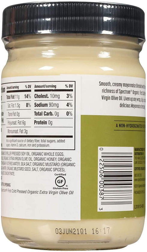 Org6 Spectrum Naturals Mayonnaise Olive Oil