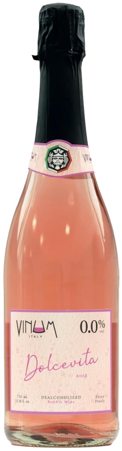 Vinum Italy Non Alcoholic Wine, Alcohol-Removed Italian Wine, De-alcoholized White Wine, 6g Sugar, 30