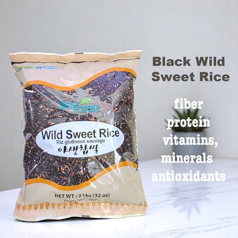 2lb Black Sweet Rice Black Wild Sweet Rice Sticky Rice Glutinous Rice