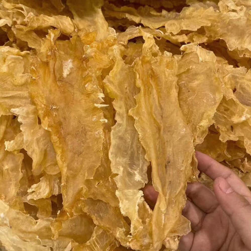 Generic Tummy (250grams) Dried Fish Maw,Fish Maw,cod Fish Maw,fried Dried Fish Maw Hua Jiao Fish Glue Glue,Yellow