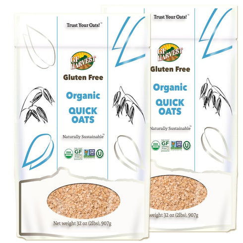 GF Harvest Gluten Free Organic Quick Oats, 32 Ounce Bag, Pack of