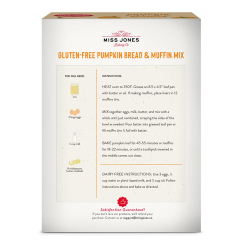 14 oz Miss Jones Gluten Free Pumpkin Bread & Muffin Mix
