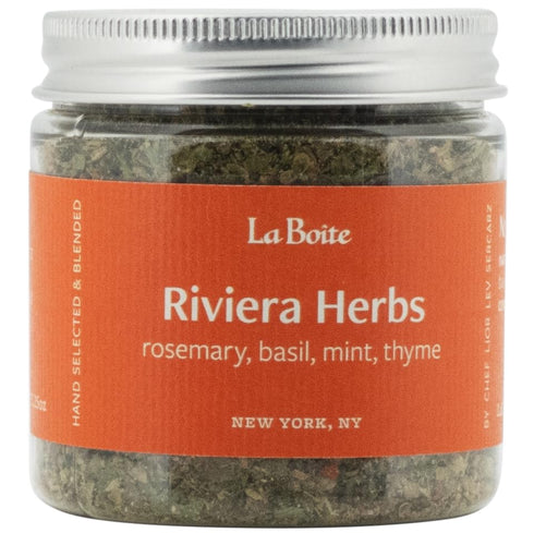 La Boite - RIVIERA HERBS, Spice Blend rosemary, basil, mint, thyme - Great for grilling, roasting, sauces, pasta, vegetables, Mediterranean dishes - 1.25 oz.