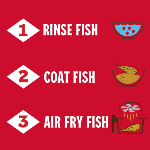 5 oz (Pack 6) Louisiana Fish Fry, Air Fry Fish Coating Mix