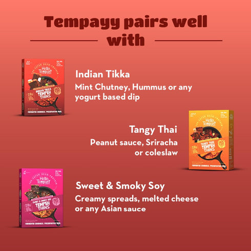 (Pack 3)- 28g Ready to Cook Tempeh-All Thins Tempeh of Clean Protein| High Fiber | More Protein & Fiber than Tofu