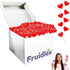 300-Pack 5g 5 Fruidles Lollipops Mini Red Heart Shaped Strawberry Flavored Lollipop, Individually Wrapped, Lollipops